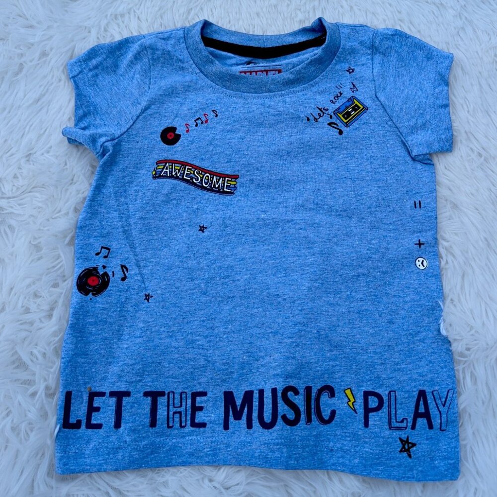 Marvel 's The Beat Goes On - Trendy Music Lover Tee for Kids Stylish Graphic T-S